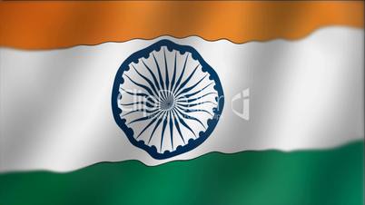 India - waving flag detail
