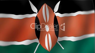 Kenya - waving flag detail