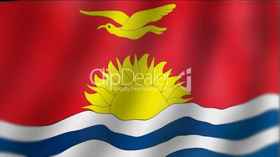 Kiribati - waving flag detail