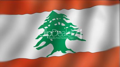 Lebanon - waving flag detail