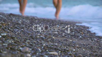 Walking along the shore