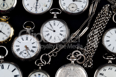 Cracked silver pocket watch