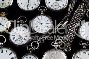 Cracked silver pocket watch