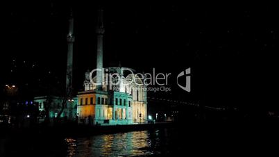 Turkey, Istanbul, Mosque at night
