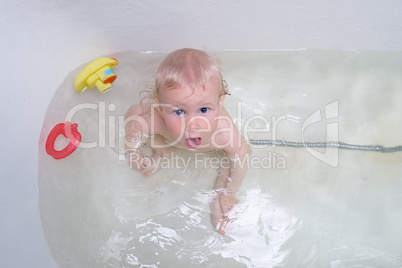 baby having a bath