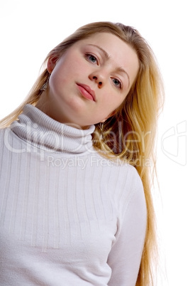 young girl with long hair