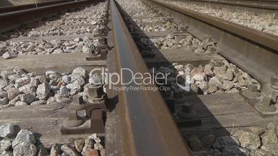 Railway tracks dolly shot