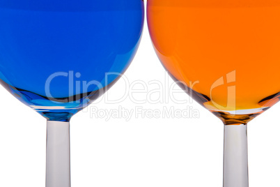 two wineglasses