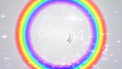 Rainbow F White Glitter