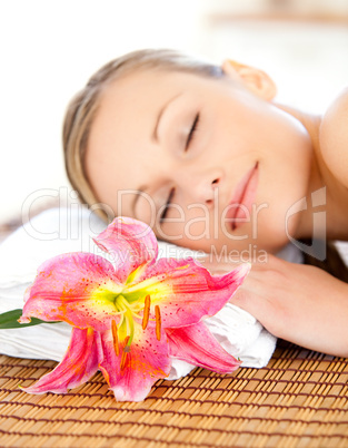 Portrait of an attractive woman having a massage