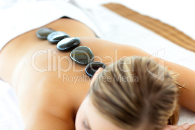 Confident woman having a massage