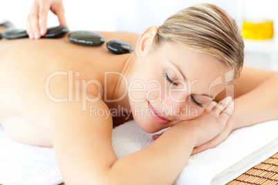 Relaxed woman having a massage