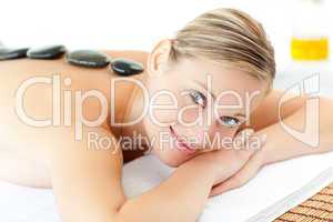 Beautiful woman having a massage