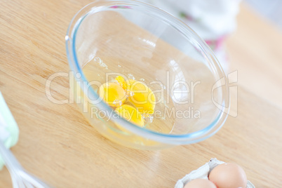 Close-up of eggs in the kitchen