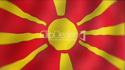 Macedonia - waving flag detail