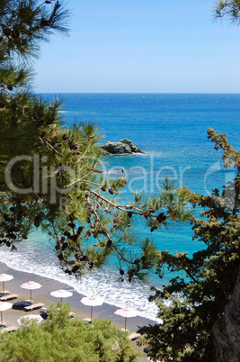 Beautiful beach and turquoise sea, Crete, Greece