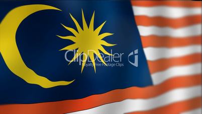 Malaysia - waving flag detail