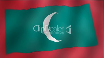 Maldives - waving flag detail