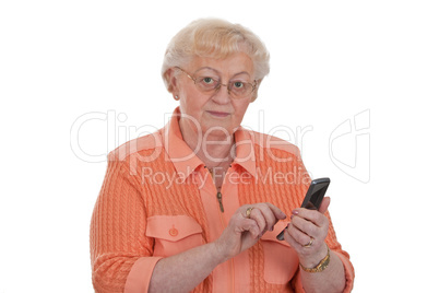Großmutter schreibt SMS