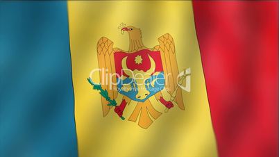 Moldova - waving flag detail