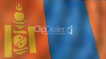 Mongolia - waving flag detail
