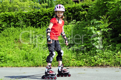 Inline Skating Kind Mädchen Sommer