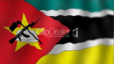 Mozambique - waving flag detail