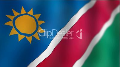 Namibia - waving flag detail