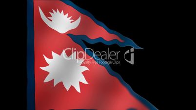 Nepal - waving flag detail