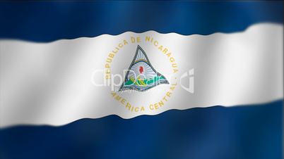 Nicaragua - waving flag detail