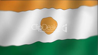 Niger - waving flag detail