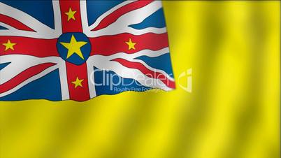 Niue - waving flag detail