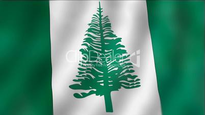 Norfolk Island - waving flag detail