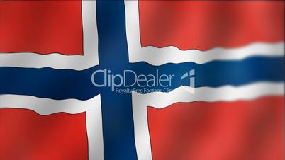 Norway - waving flag detail