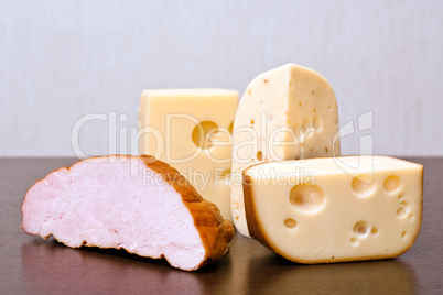 Ham and cheeses