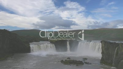 Time lapse Godafoss waterfall on Iceland