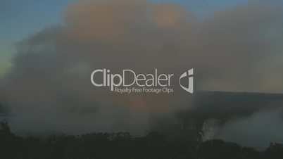Time lapse sunrise over Iguassu waterfalls