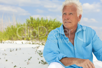 Outdoor Portrait of An Attractive Handsome Senior Man