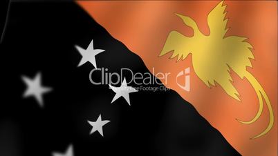 Papua New Guinea - waving flag detail