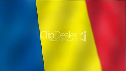 Romania - waving flag detail