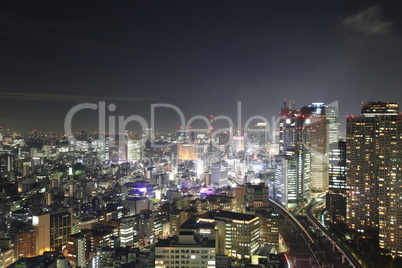 Tokyo City in Japan at night