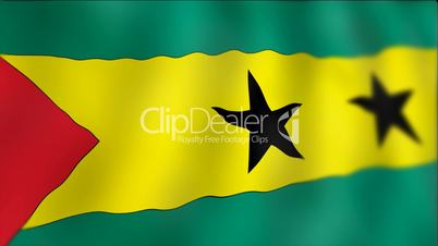 Sao Tome and Principe - waving flag detail