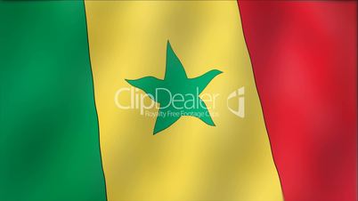 Senegal - waving flag detail