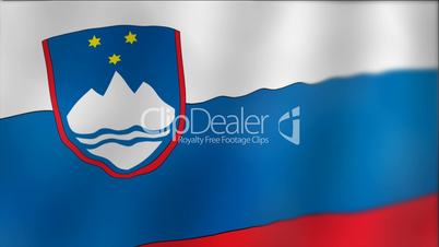 Slovenia - waving flag detail
