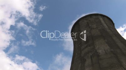 HD Dramatic view of Coal burning power station with smoke