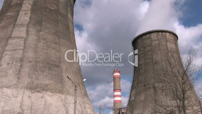 HD Coal burning power station towers