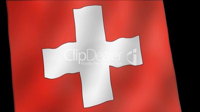 Switzerland - waving flag detail
