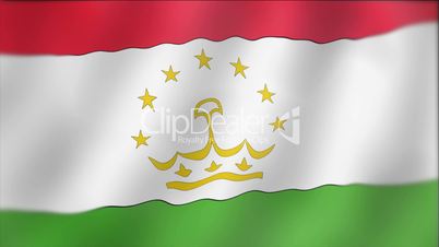 Tajikistan - waving flag detail