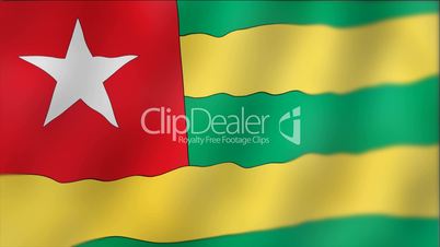 Togo - waving flag detail