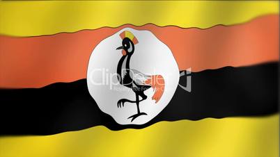 Uganda - waving flag detail